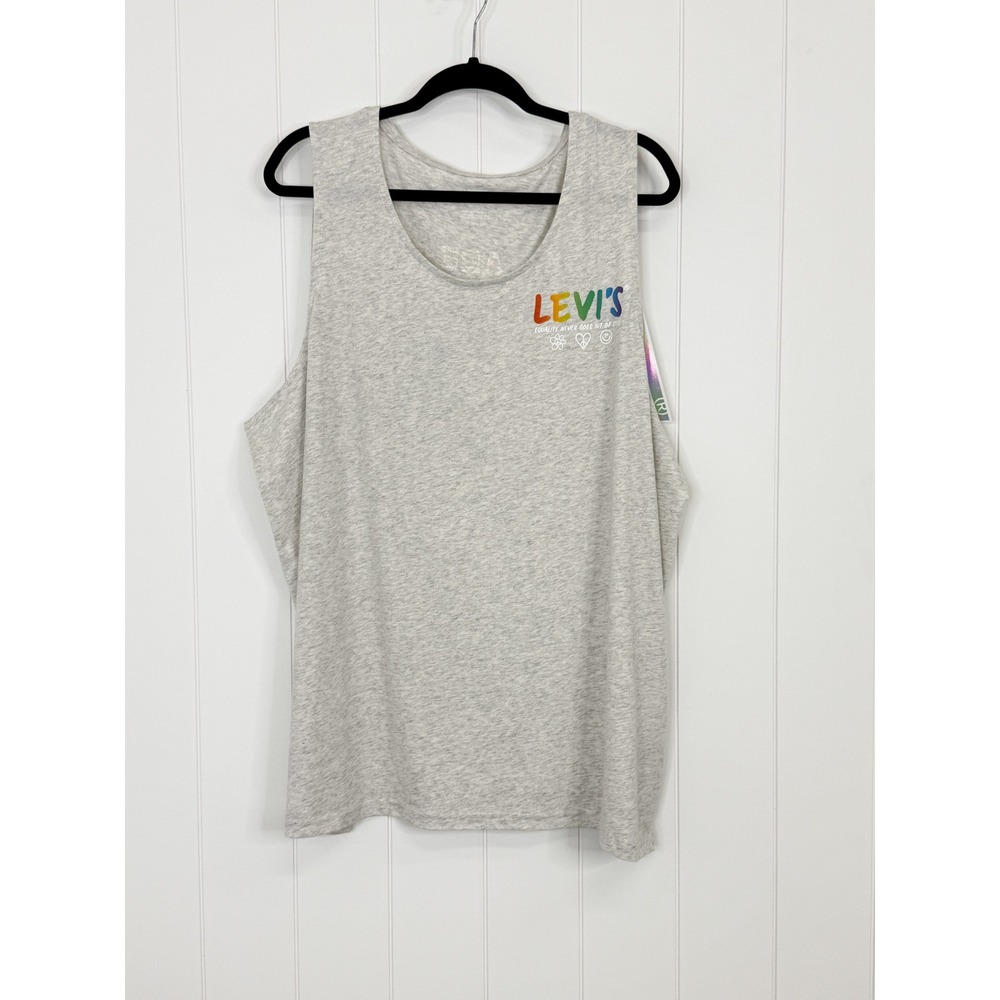 Levi's Pride Collection Rainbow Graphic Muscle Tank XXL NWT Magical Beings Gray